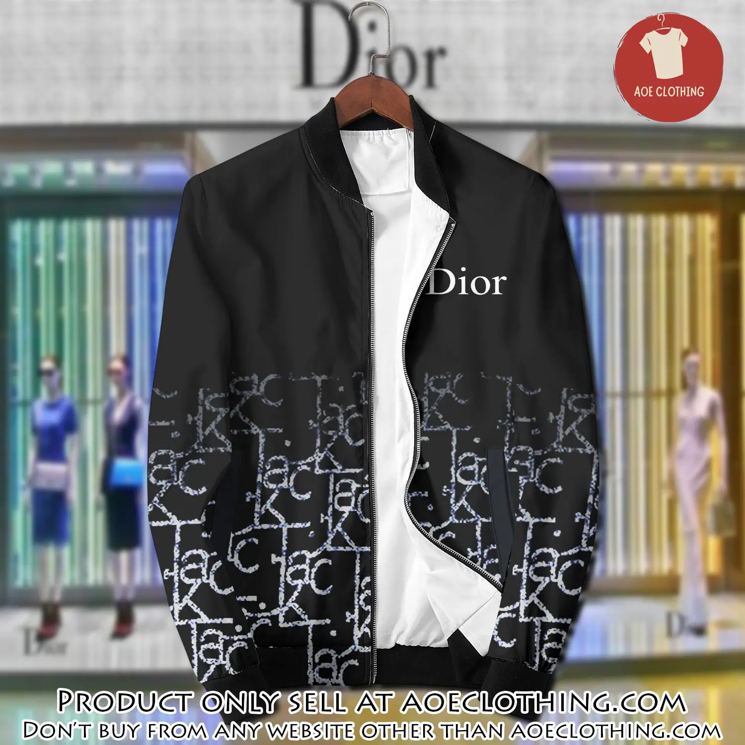Dior luxury brand varsity zipper jacket vst1029 aoe2527760